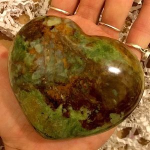 RARE Chrysoprase XL Puffy Heart 💚 1 LEFT